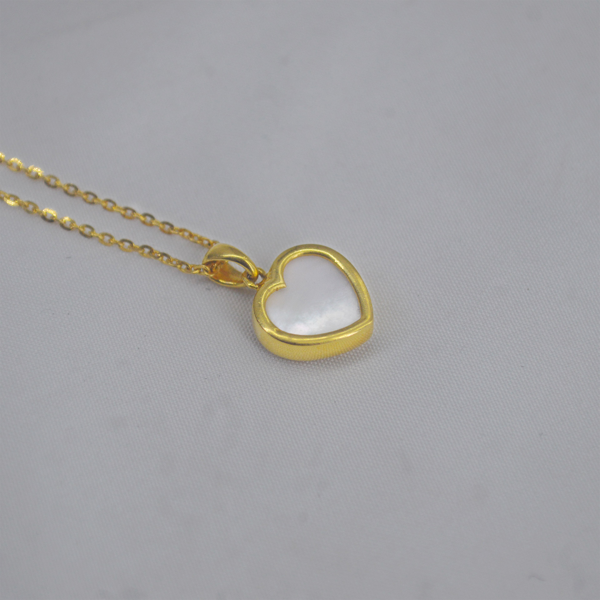 Heart Pearl with Chain – Minimal Wear - Image 2