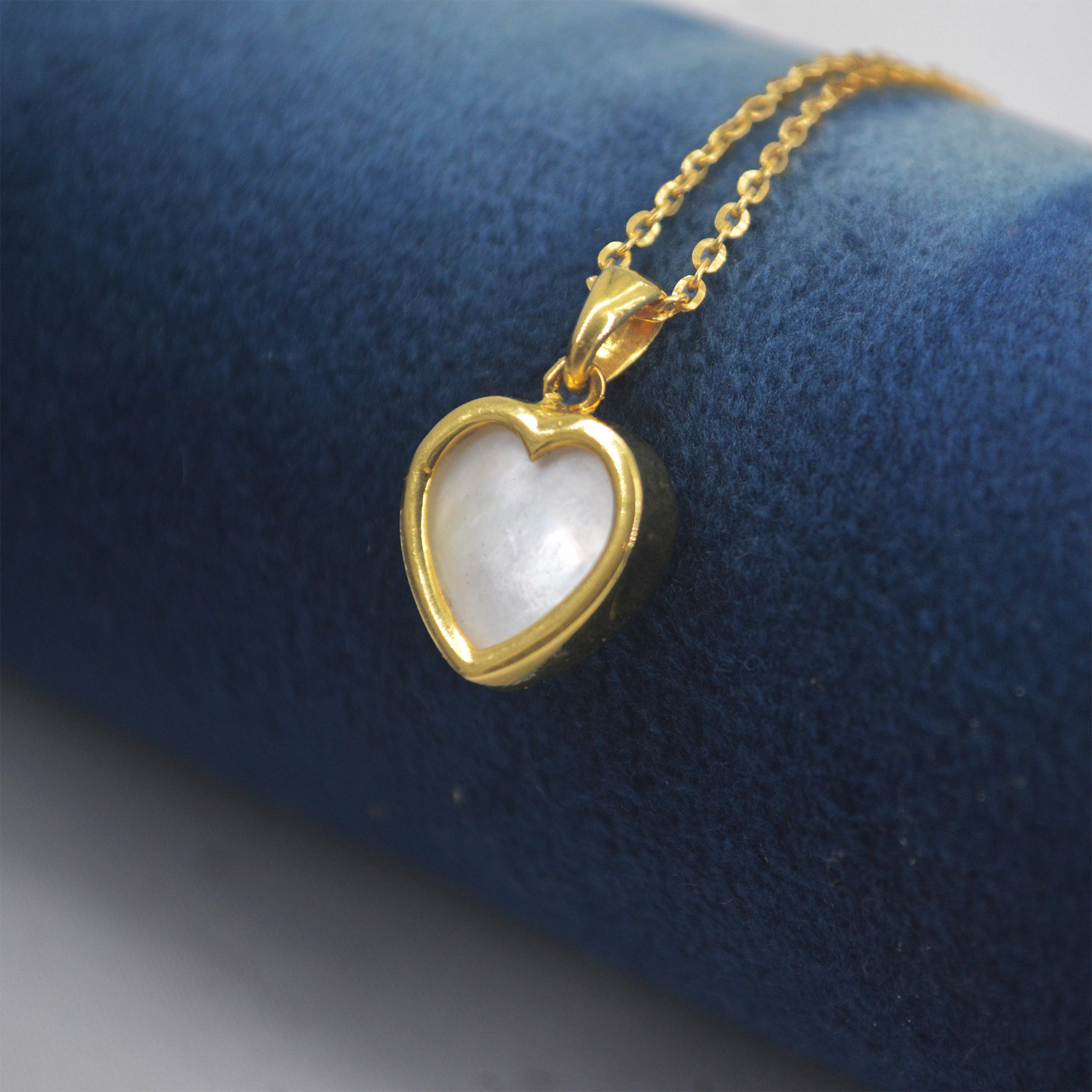 Heart Pearl with Chain – Minimal Wear - Image 3