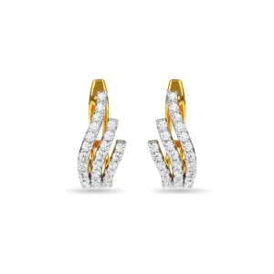 Wavelet Diamond Earring