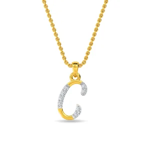 C Diamond Pendant